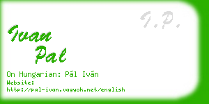 ivan pal business card